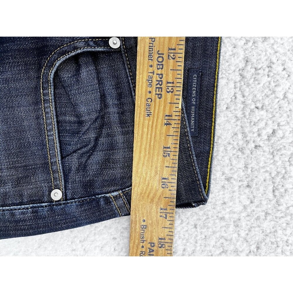 Citizens of Humanity Sid Jeans Mens 32x32 Dark Wash Straight Leg Stretch Denim - Picture 7 of 16